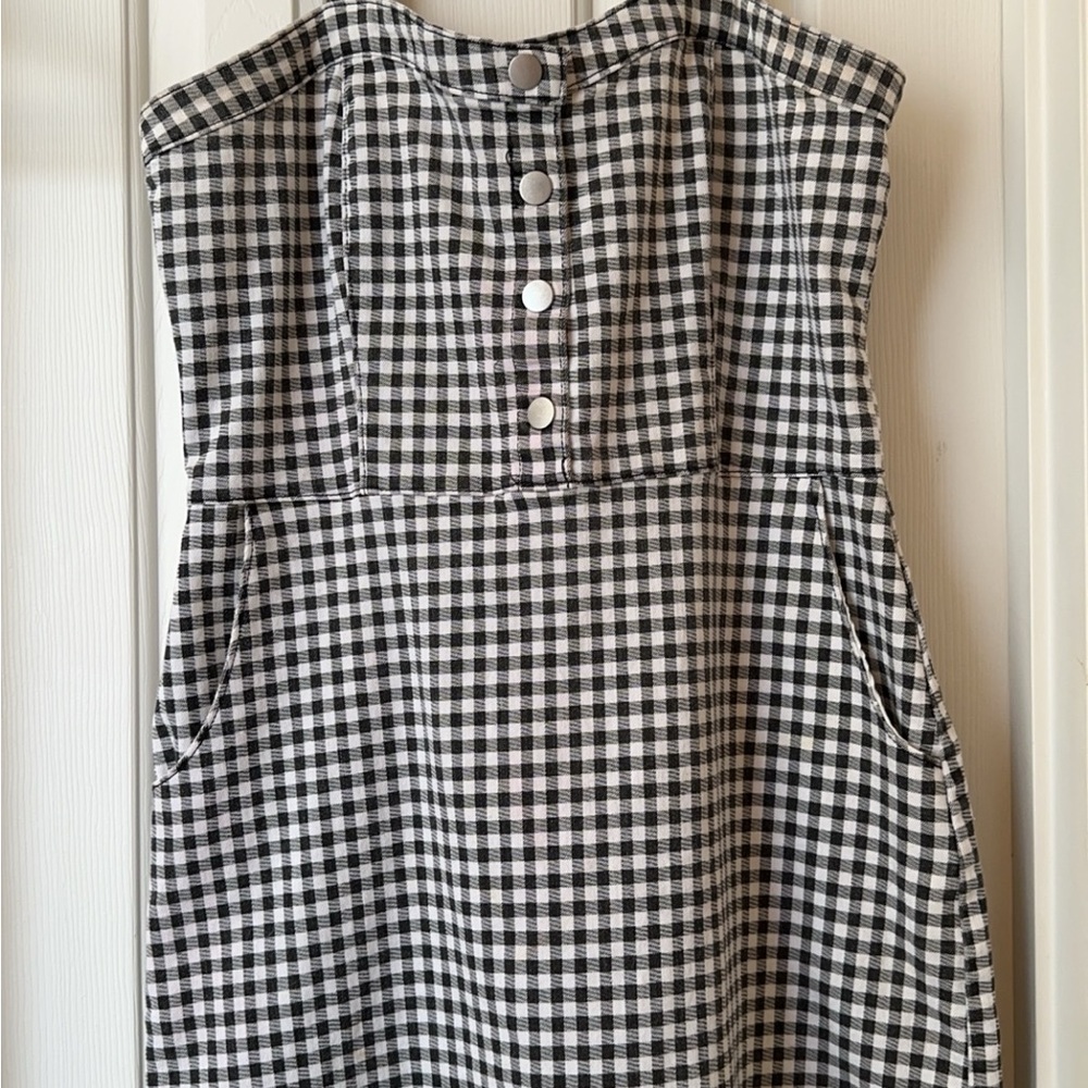 No Boundaries Women’s Gingham Sleeveless Modest Dress
